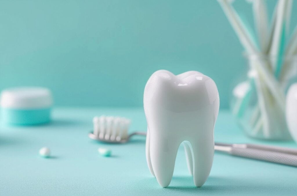Zahnklinik-Werbung Hintergrund mit Kopie Raum